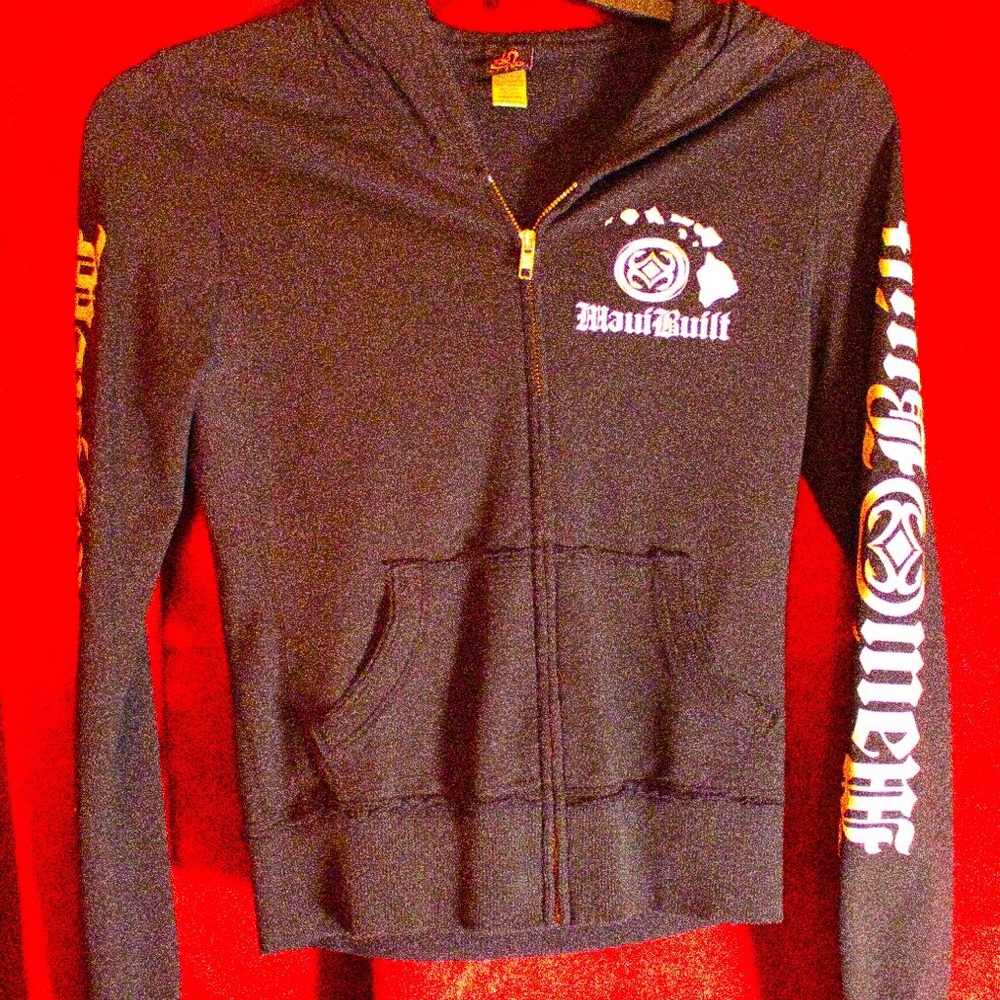 Maui Built Full Zip Hoodie Black Medium